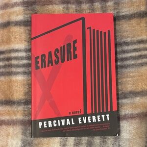 Erasure by Percival Everett - Red & Black Paperback Novel
